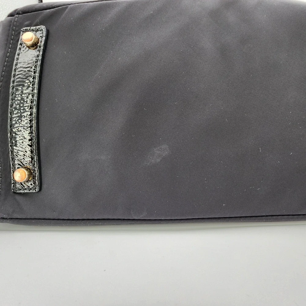 Kate Spade‎ New York STEVIE Classic Black Nylon/Patent Trim Hobo Bag Purse READ